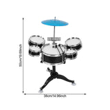 Maxbell Kids Drum Set Compact Jazz Drum Kit for Boys Girls Concert Stage Performance Black