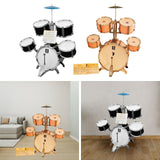 Maxbell Kids Drum Set Compact Musical Instruments Toy for Concert Birthday Gift Kids Black