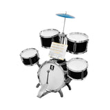 Maxbell Kids Drum Set Compact Musical Instruments Toy for Concert Birthday Gift Kids Black