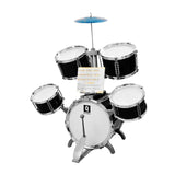Maxbell Kids Drum Set Compact Musical Instruments Toy for Concert Birthday Gift Kids Black