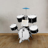 Maxbell Kids Drum Set Compact Musical Instruments Toy for Concert Birthday Gift Kids Black
