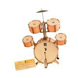 Maxbell Kids Drum Set Compact Musical Instruments Toy for Concert Birthday Gift Kids Pink