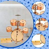 Maxbell Kids Drum Set Compact Musical Instruments Toy for Concert Birthday Gift Kids Pink