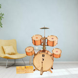 Maxbell Kids Drum Set Compact Musical Instruments Toy for Concert Birthday Gift Kids Pink