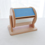 Maxbell Rotating Drum Baby Toy with Mirror Rainbow Wooden Toy for Kids Boys Children