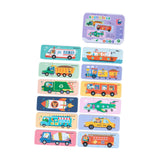 Maxbell Wooden Kids Puzzles Bright Color Shapes for Baby Boys Girls Ages 3-5 Traffic