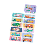 Maxbell Wooden Kids Puzzles Bright Color Shapes for Baby Boys Girls Ages 3-5 Traffic