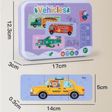 Maxbell Wooden Kids Puzzles Bright Color Shapes for Baby Boys Girls Ages 3-5 Traffic