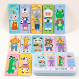 Maxbell Wooden Kids Puzzles Bright Color Shapes for Baby Boys Girls Ages 3-5 Animal