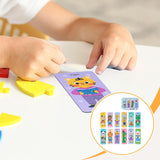 Maxbell Wooden Kids Puzzles Bright Color Shapes for Baby Boys Girls Ages 3-5 Animal