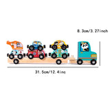 Maxbell Wooden Train Set Attractive Creativity Educational Toy for Home Parents Trip