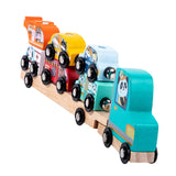 Maxbell Wooden Train Set Attractive Creativity Educational Toy for Home Parents Trip