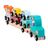 Maxbell Wooden Train Set Attractive Creativity Educational Toy for Home Parents Trip