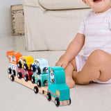 Maxbell Wooden Train Set Attractive Creativity Educational Toy for Home Parents Trip
