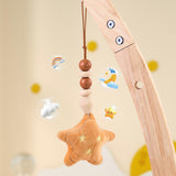 Maxbell Wooden Baby Gym with Mat Tummy Time Baby Play Gym Frame for Boys Infant Gift