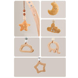 Maxbell Wooden Baby Gym with Mat Tummy Time Baby Play Gym Frame for Boys Infant Gift