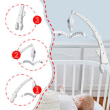 Maxbell Baby Crib Mobile Hanger Multipurpose Rotating with Music Box Bed Bell Holder