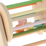 Maxbell Textile Drum Wood Rolling Drum Toy for Holidays Birthdays Outdoor Activities