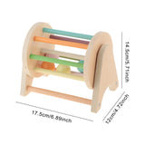 Maxbell Textile Drum Wood Rolling Drum Toy for Holidays Birthdays Outdoor Activities