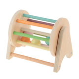 Maxbell Textile Drum Wood Rolling Drum Toy for Holidays Birthdays Outdoor Activities