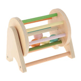 Maxbell Textile Drum Wood Rolling Drum Toy for Holidays Birthdays Outdoor Activities