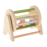 Maxbell Textile Drum Wood Rolling Drum Toy for Holidays Birthdays Outdoor Activities
