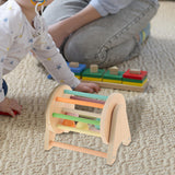 Maxbell Textile Drum Wood Rolling Drum Toy for Holidays Birthdays Outdoor Activities