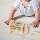 Maxbell Textile Drum Wood Rolling Drum Toy for Holidays Birthdays Outdoor Activities