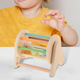 Maxbell Textile Drum Wood Rolling Drum Toy for Holidays Birthdays Outdoor Activities