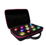 Maxbell yo Special Protective Bag with Double Zipper with Handle Protection 11 Slots rose red