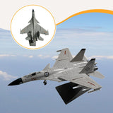 Maxbell 1/100 Diecast Fighter Model Realistic Alloy for Bookshelf Bedroom Home Grey