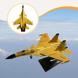 Maxbell 1/100 Diecast Fighter Model Realistic Alloy for Bookshelf Bedroom Home Yellow