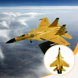 Maxbell 1/100 Diecast Fighter Model Realistic Alloy for Bookshelf Bedroom Home Yellow