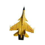 Maxbell 1/100 Diecast Fighter Model Realistic Alloy for Bookshelf Bedroom Home Yellow