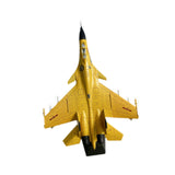 Maxbell 1/100 Diecast Fighter Model Realistic Alloy for Bookshelf Bedroom Home Yellow