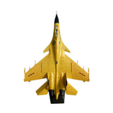 Maxbell 1/100 Diecast Fighter Model Realistic Alloy for Bookshelf Bedroom Home Yellow