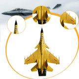 Maxbell 1/100 Diecast Fighter Model Realistic Alloy for Bookshelf Bedroom Home Yellow