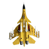 Maxbell 1/100 Diecast Fighter Model Realistic Alloy for Bookshelf Bedroom Home Yellow