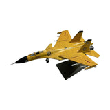 Maxbell 1/100 Diecast Fighter Model Realistic Alloy for Bookshelf Bedroom Home Yellow