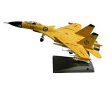 Maxbell 1/100 Diecast Fighter Model Realistic Alloy for Bookshelf Bedroom Home Yellow