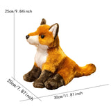 Maxbell Plush Fox Toy Living Room Decoration Lifelike Cute Plush Doll for Teens Kids
