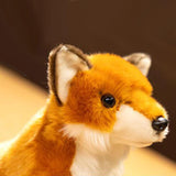 Maxbell Plush Fox Toy Living Room Decoration Lifelike Cute Plush Doll for Teens Kids