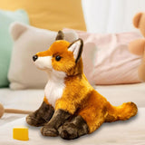 Maxbell Plush Fox Toy Living Room Decoration Lifelike Cute Plush Doll for Teens Kids