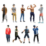 Maxbell 1:64 Home Decor Centerpiece Mini Figure Model for Study Room Bedroom Desktop Man With Bag