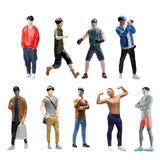 Maxbell 1:64 Home Decor Centerpiece Mini Figure Model for Study Room Bedroom Desktop Man With Bag