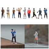 Maxbell 1:64 Home Decor Centerpiece Mini Figure Model for Study Room Bedroom Desktop Man With Bag