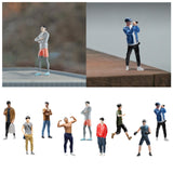 Maxbell 1:64 Home Decor Centerpiece Mini Figure Model for Study Room Bedroom Desktop Man With Bag