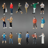 Maxbell 1:64 Home Decor Centerpiece Mini Figure Model for Study Room Bedroom Desktop Man With Bag