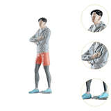 Maxbell 1:64 Home Decor Centerpiece Mini Figure Model for Study Room Bedroom Desktop Sports Man