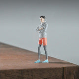 Maxbell 1:64 Home Decor Centerpiece Mini Figure Model for Study Room Bedroom Desktop Sports Man